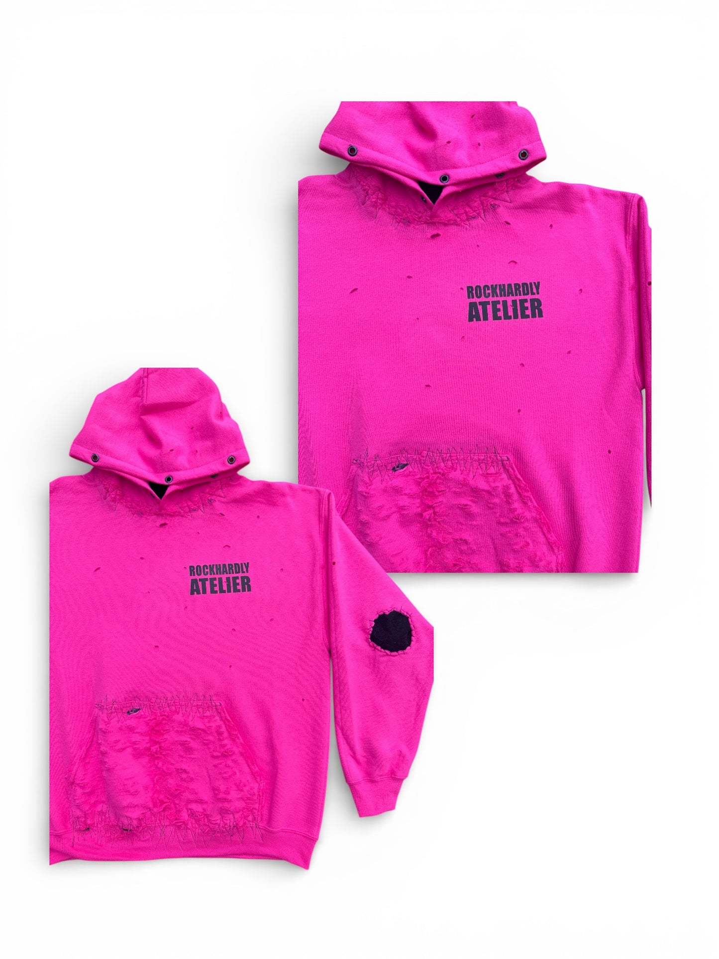 RockHardly Atelier Hoodie — Custom Edition (Pink)