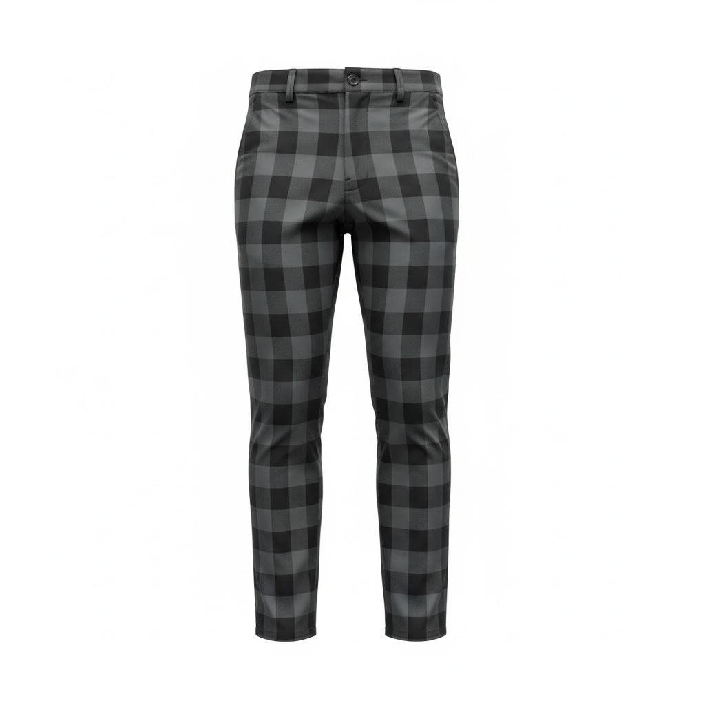 Plaid Tailored Pants