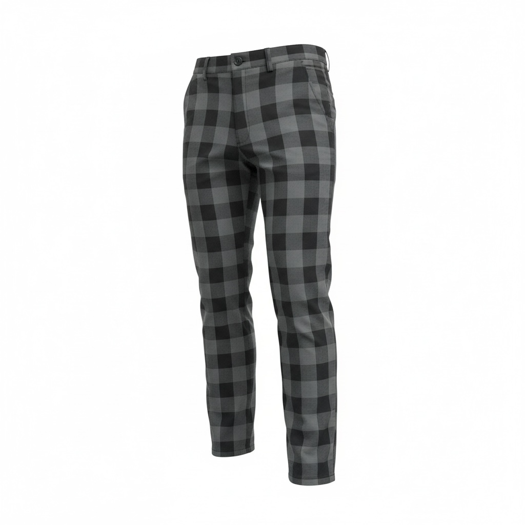 Plaid Tailored Pants
